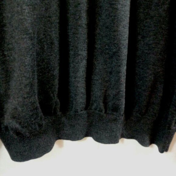 EDDIE BAUER MEN'S PULL-OVER SWEATER SIZE XL DARK GREY 3/4 BUTTONS FRONT CLOSURE - Picture 5 of 8